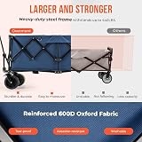 Overmont 300L Folding Festival Wagon Cart All Terrain Wide Wheels view 4