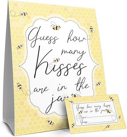 Amazon Co Jp How Many Kisses Bumble Bee パーティーゲーム スタンディングサインと30枚のゲスカード ホーム キッチン Amazon Co Jp How Many Kisses Bumble Bee パーティーゲーム スタンディングサインと30枚のゲスカード ホーム キッチン