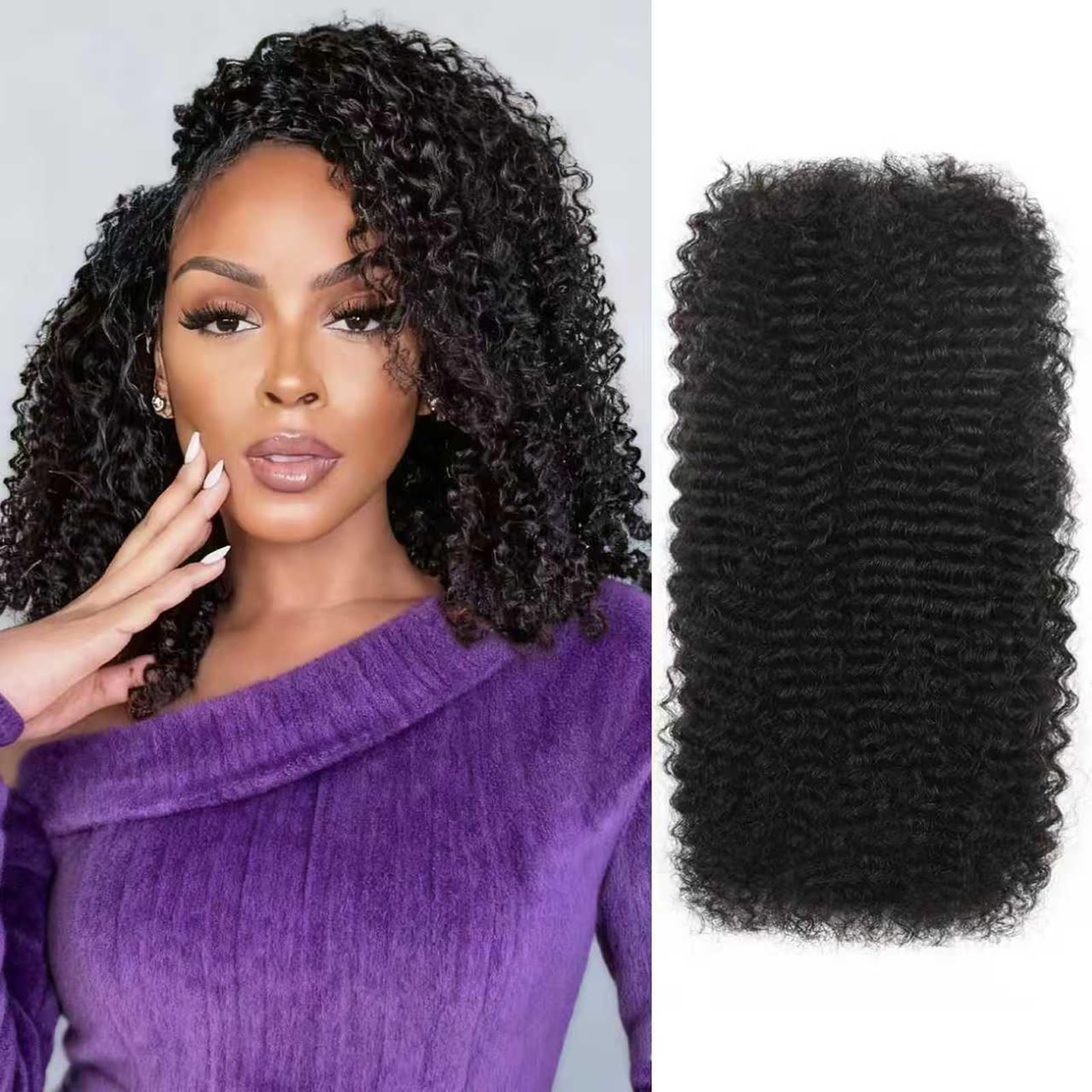 Photo 1 of **MISSING PARTS*
Afro Kinkys Bulk Human Hair For Braiding Soft 4c Afro Kinky-Curly Human Hair For Mini Twists,Dreadlocks Extensions,Repair Locs,Micro Locs Extension,Human Braiding Hair 18inch(1B,35g/pack)