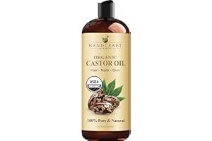 Handcraft Blends Organic Castor Oil - 355 ml - 100% Pure and Natural - Premium Grade Carrier Oil for Hair, Eyelashes and Eyeb