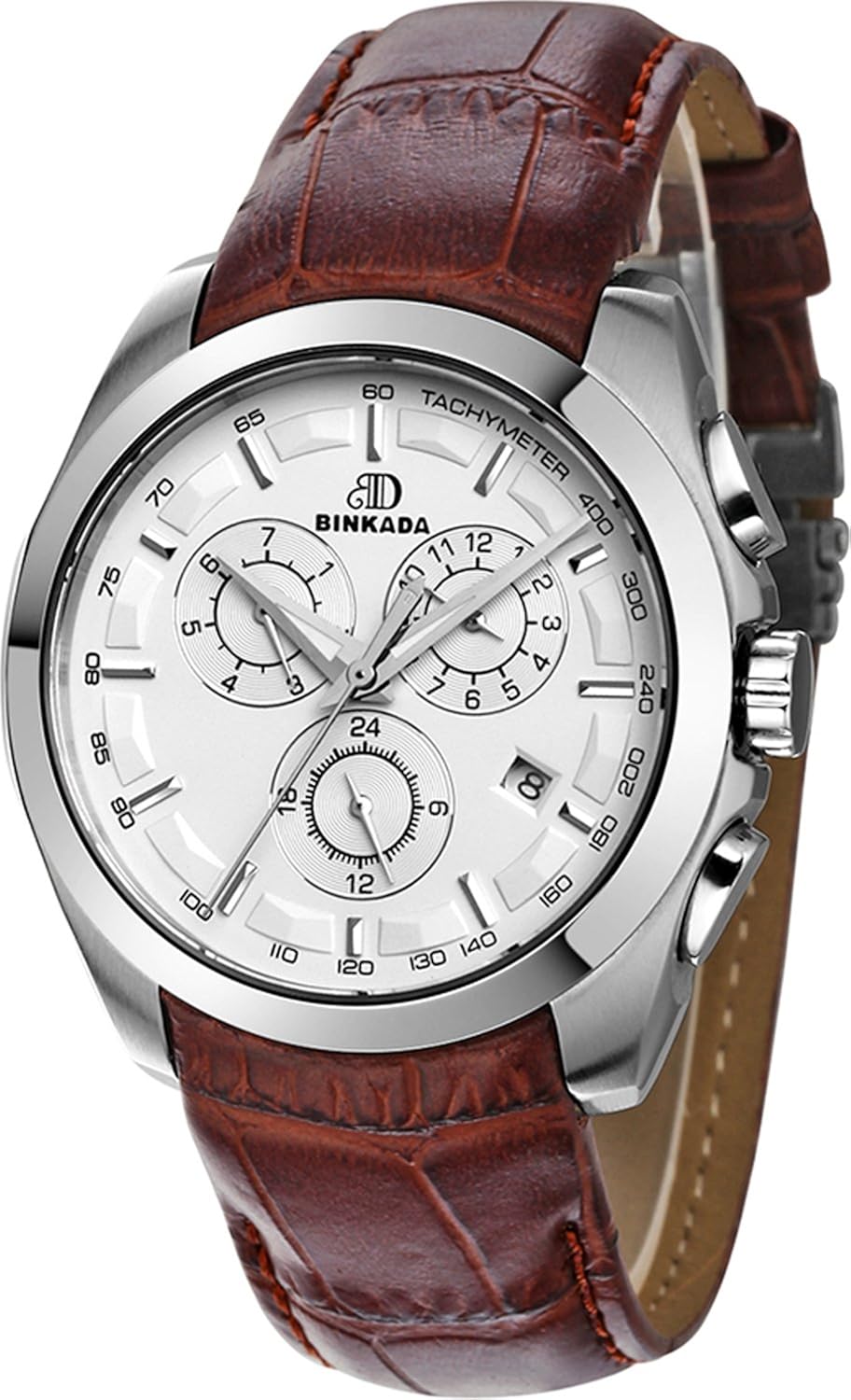 珍しい Binkada 6ポインタ自動機械calfskin Band White Dial Men S Watch 7033b02 1 B014uvkpw2 Endeal Com Br