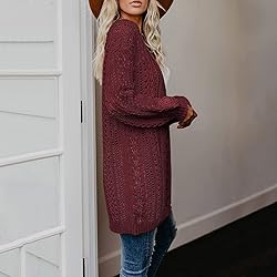 ADJHDFH Orange Sweater Loose Fit Cardigan Tops For