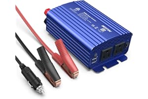 BESTEK 500W Power Inverter DC 12V to 110V AC Converter with 4.8A Dual USB Car Charger ETL Listed (Blue)