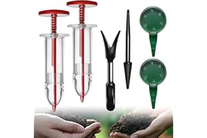 ZHEND Mini Seed Spreader Set, Seed Planter Tool for Small Seed, Tiny Seed Dispenser with 5 Degree, Seed Sower 6 PCS