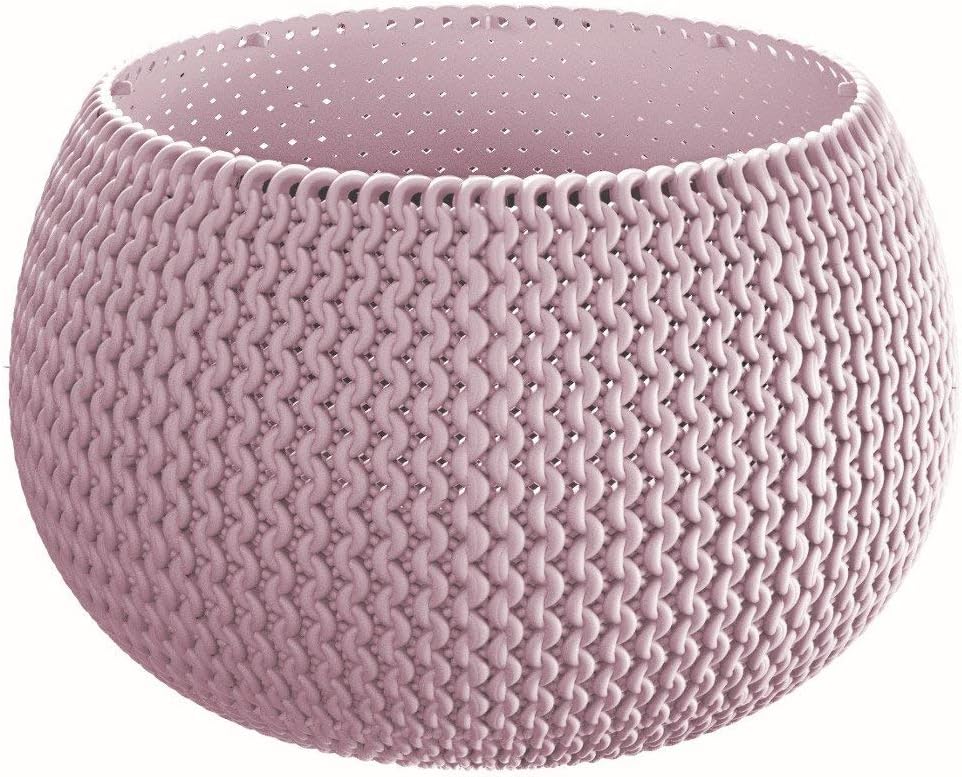 Large KNIT Inspired Indoor/Outdoor Garden Plant Pot Planters, Purple, Set of 2