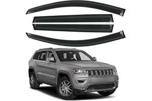 CHYKORLA Window Rain Guards Fit for 2014-2023 Jeep Cherokee, Outside Mount Vent Window Visors, Smoke Vent Shade Shield, Car Accessories 2015 2016 2017 2018 2019 2020 2021 2022, 4pcs