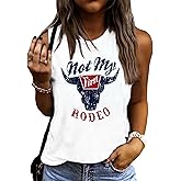 LINDOCITA Womens Summer Tank Tops Graphic Casual Loose Sleeveless Tees Shirts for Women