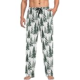 White Black Plaid Men's Pajama Bottoms Pants for Men Soft Men's Separate Bottoms Lounge Pants