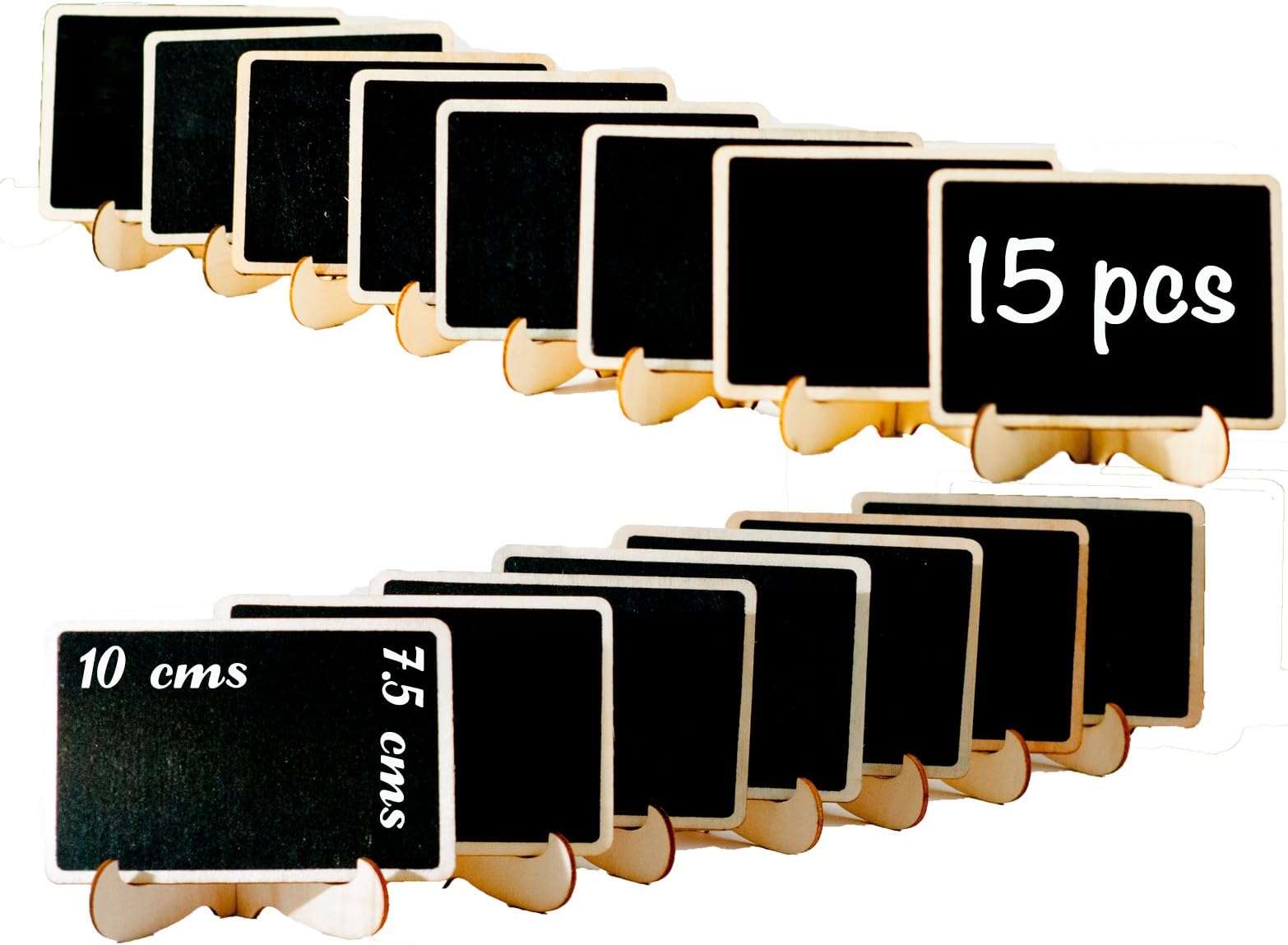 Mini Chalkboard Signs with Easel Stand Wood Rectangle Blackboard Small Chalkboard Sign for Wedding and Party Decorations Food Labels Place Card Birthday Halloween Kitchen Tabletop Message Board