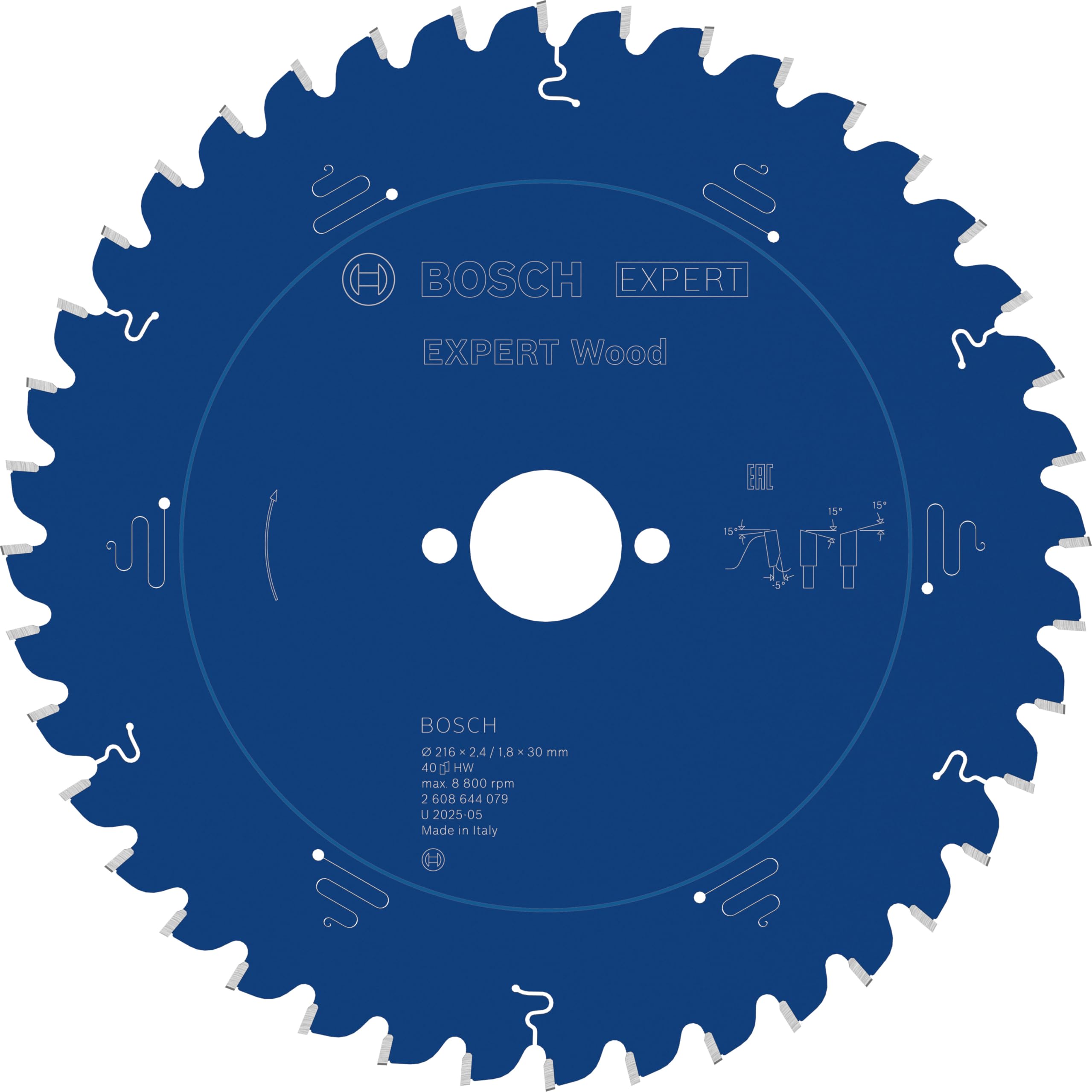 Bosch 1x EXPERT Wood Corded Circular Saw Blade for Mitre Saw (for Softwood, Hardwood, Ø mm, Professional Accessory Mitre Corded Circular Saw)