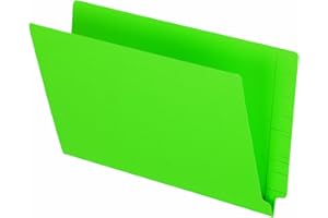 Pendaflex File Folders, Colour End Tab, Legal Size, Full Tab, Reinforced, Green for Colour-Coding Filing Systems, Durable, Ec