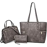 VANSARTO Purses and Handbags for Women Tote Bag Shoulder Bag Top Handle Satchel Purse Set with Wallet Large Work Tote 3pcs