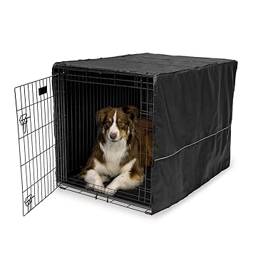 Midwest Homes for Pets Fabric Dog Kennel Covers (Black, 42 Inches)