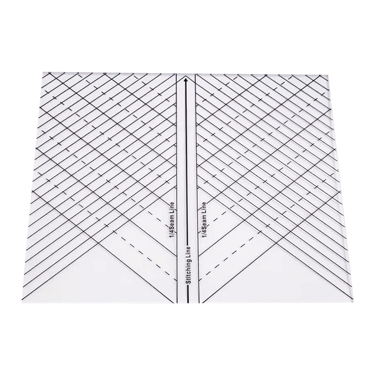 F Fityle Quilting Straight Ruler - Sewing Machine Ruler - Quilting Grip Template - Acrylic - 24cm