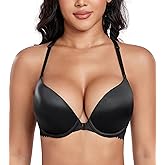 DotVol Women's Front Closure Push Up Convertible Bohemian Back Underwire Everyday Bra