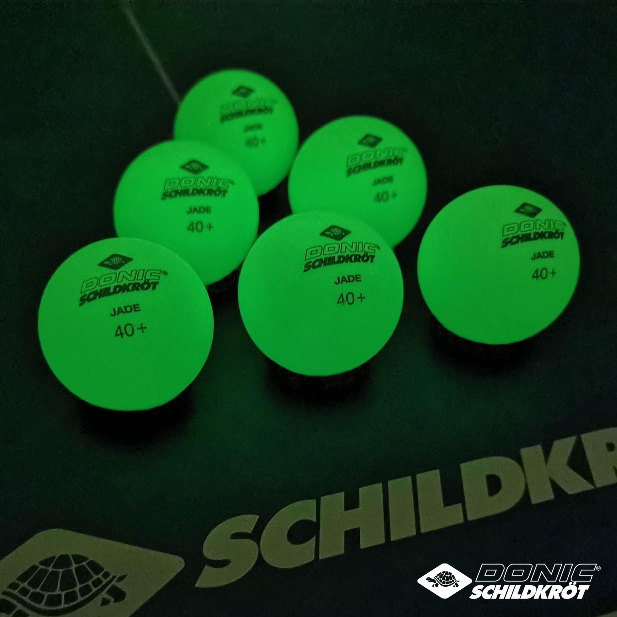 Donic-Schildkröt Tischtennisbälle Glow in the Dark, 6 Bälle für das Spiel bei Dämmerung und Dunkelheit 5