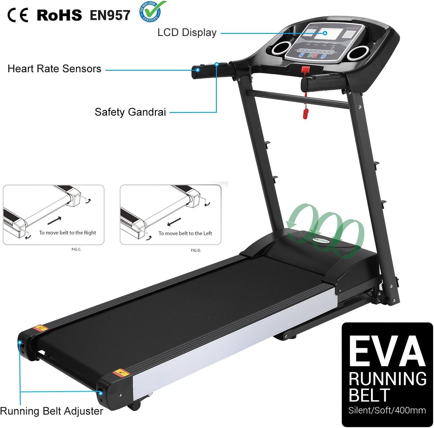 Folding Treadmill W79 (2 HP Treadmill W59)