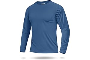 Boladeci Men's Rash Guard UPF 50+ Sun Protection Clothing Long Sleeve T-Shirts for Men Quick Dry SPF UV Swim Tees Shirts