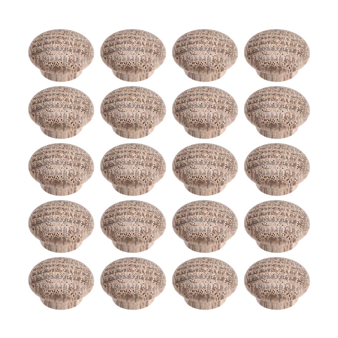 sourcing map Wood Button Plugs 0.4 Inch Oak Screw Hole Furniture Plugs 50 Pack
