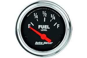 Auto Meter 2514 Traditional Chrome 2-1/16" Short Sweep Electric Fuel Level Gauge for GM