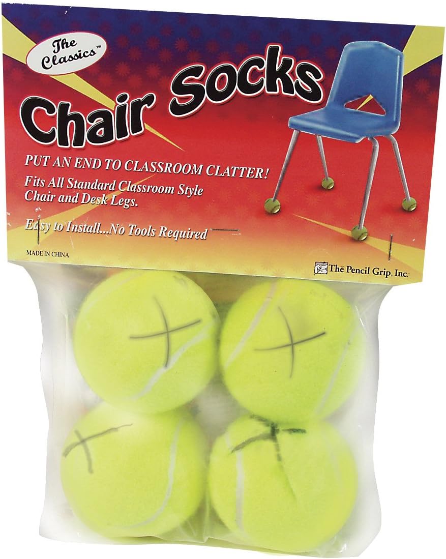 The Classics Chair Sox, Yellow, 4 Count (TPG-230) : Tennis Balls For Chairs : Office Products