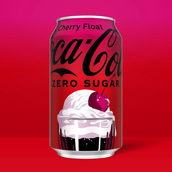COCA-COLA ZERO SUGAR CHERRY FLOAT SODA SOFT DRINK CANS, 12 FL OZ, 12 PACK