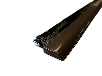 Türbürste braun Türbürstendichtung selbstklebend für unebene Böden Türdichtschiene höhenverstellbar Bürste, selbstklebend - i