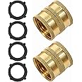 Sanpaint 2 Pack 3/4" Garden Hose Connector with Dual Swivel for Male Hose to Male Hose, Double Female