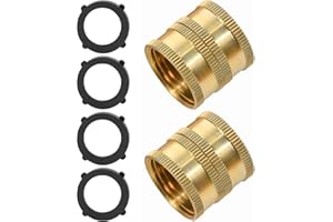 Sanpaint 2 Pack 3/4" Garden Hose Connector with Dual Swivel for Male Hose to Male Hose, Double Female