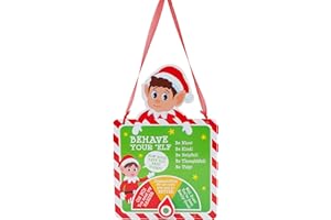 Toyland® Christmas Novelty Elf Naughty Or Nice Meter -Barometer Plaque - Christmas Decorations for Children