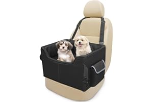 Babenest Dog Booster Car Seat for Small Medium Dogs, Elevated Pet Car Seats with Safety Leash for Pets Under 40Lbs, Washable 