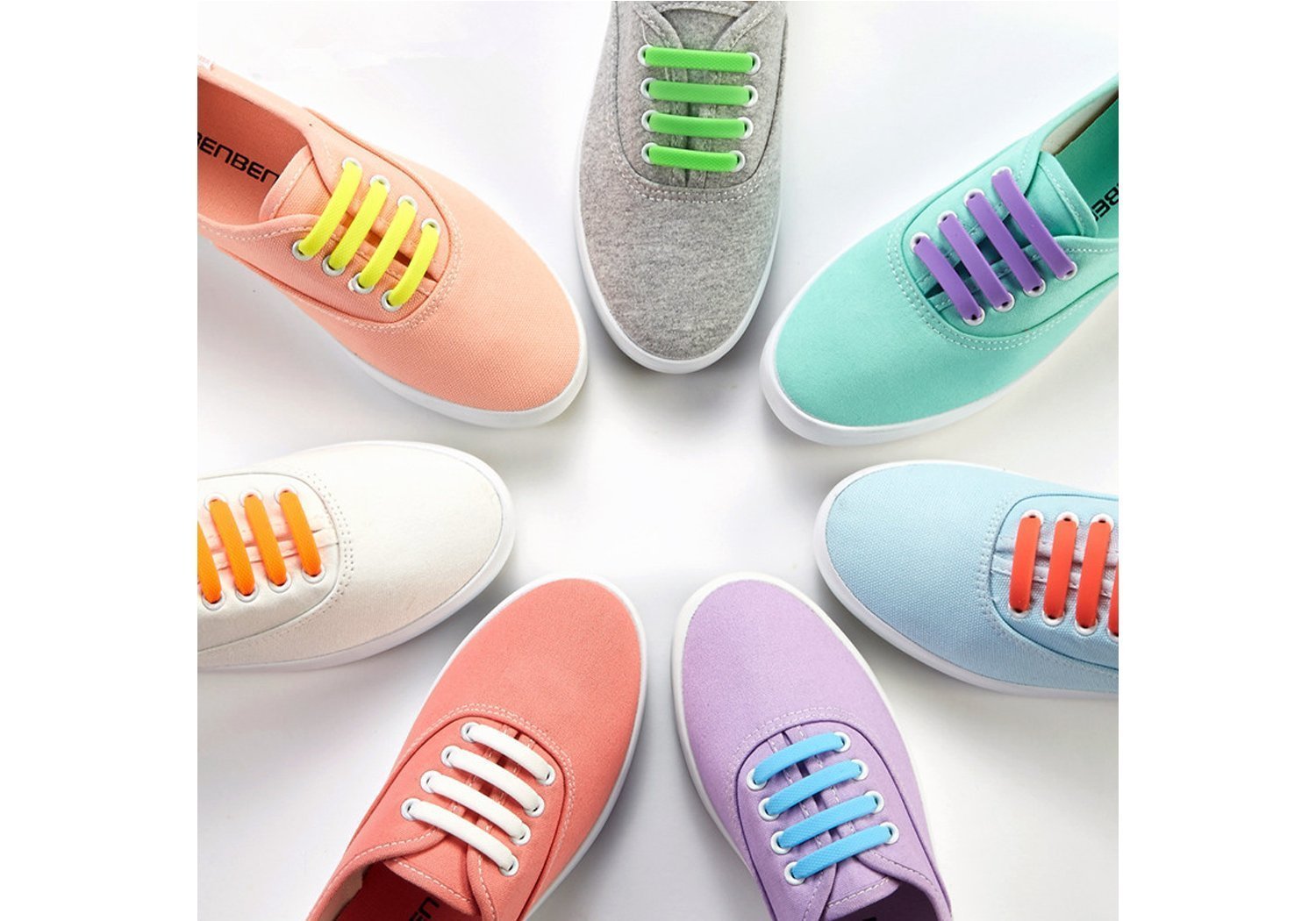 No Tie Shoe laces for Kids and Adults by Superlaces- Tieless Waterproof Elastic Silicon Shoe Laces Black - 1 pair