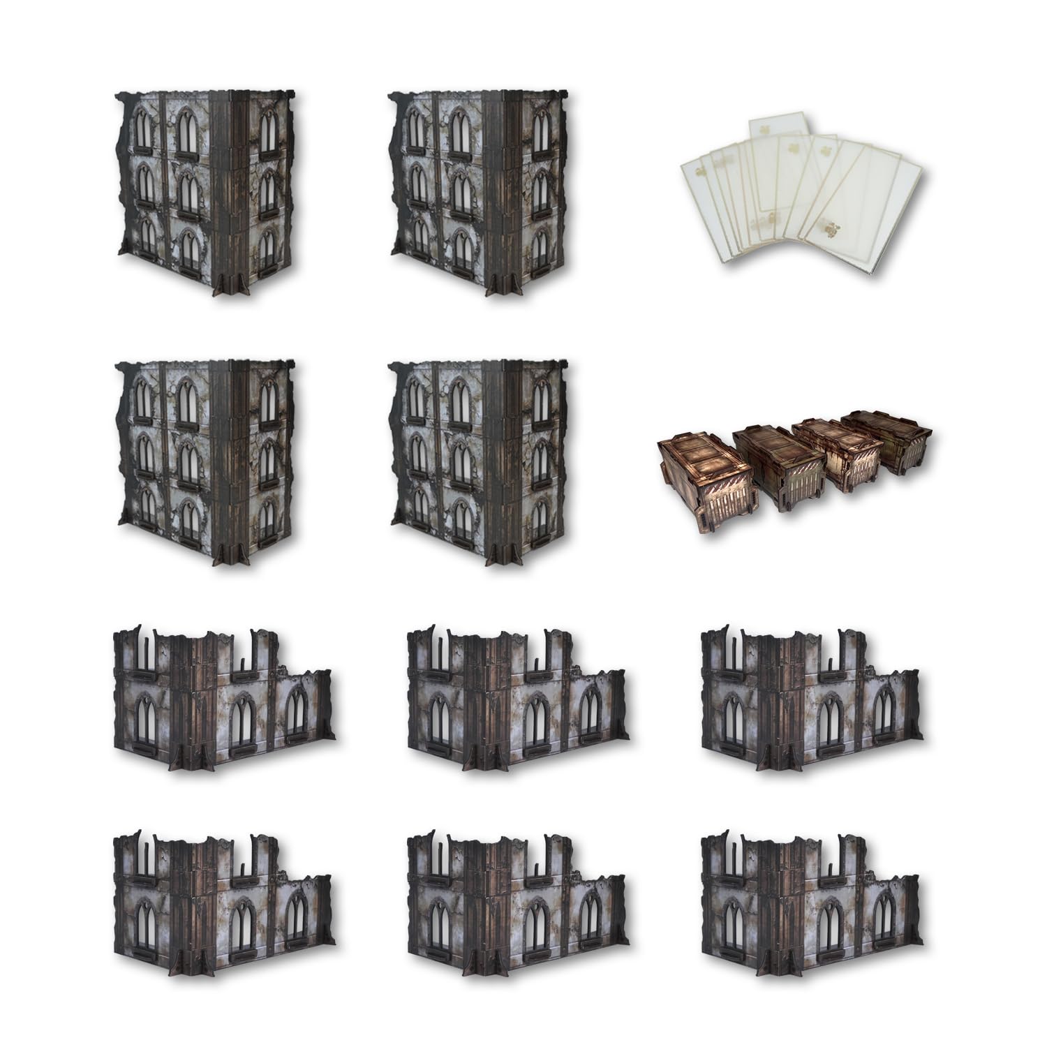 Photo 1 of Lighter Creative 14PCS Terrain Set for WH40K WTC Tournament and 28mm/32mm Miniatures, 40K Terrain Battlezone Creation Kit, Ashfall Citadel