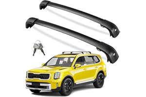 KINGGERI Roof Rack Cross Bars Compatible with Kia Telluride 2019 2020 2021 2022 2023 2024 2025 EX S SX SX-Prestige, 220lbs Lockable Aluminum Roof Rails Crossbars Cargo (Not for LX, X-Line or X-Pro)