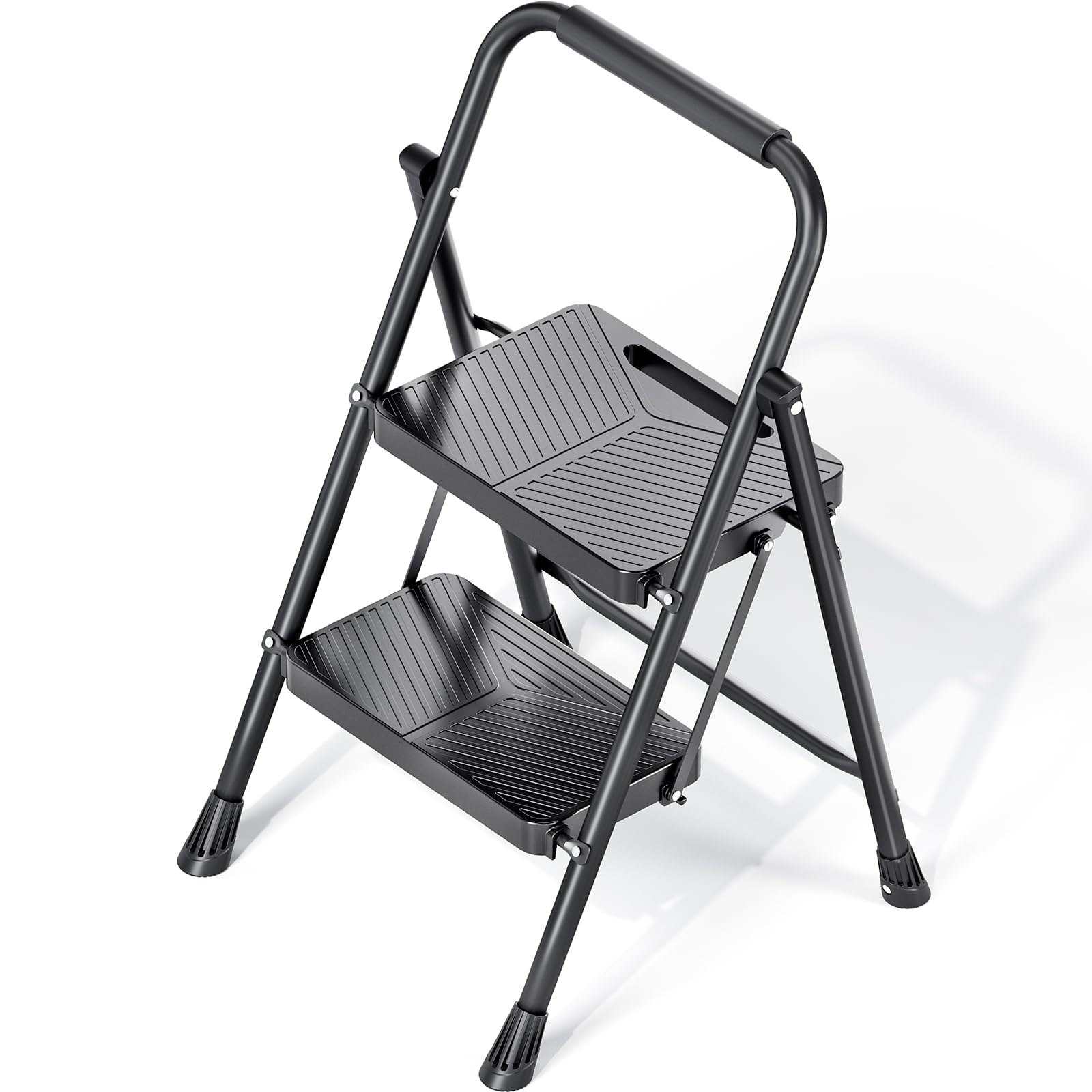 KINGRACK Folding 2 Step Ladder, Portable Ladder for