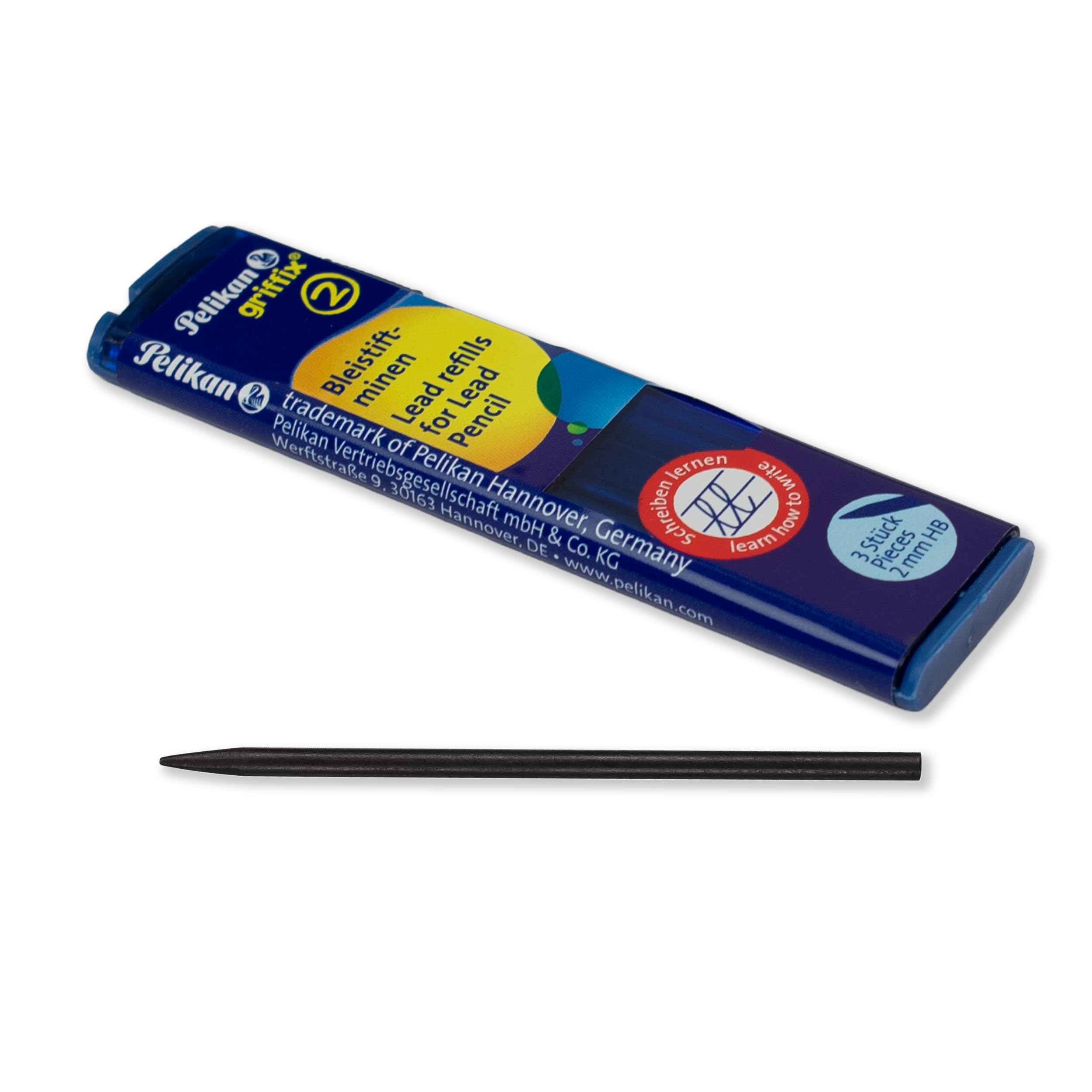 Pelikan Griffix Pencil Refills, 2 mm HB Lead, Pack of 3, Replacement Leads for Griffix Stage 2 Learning Pencils