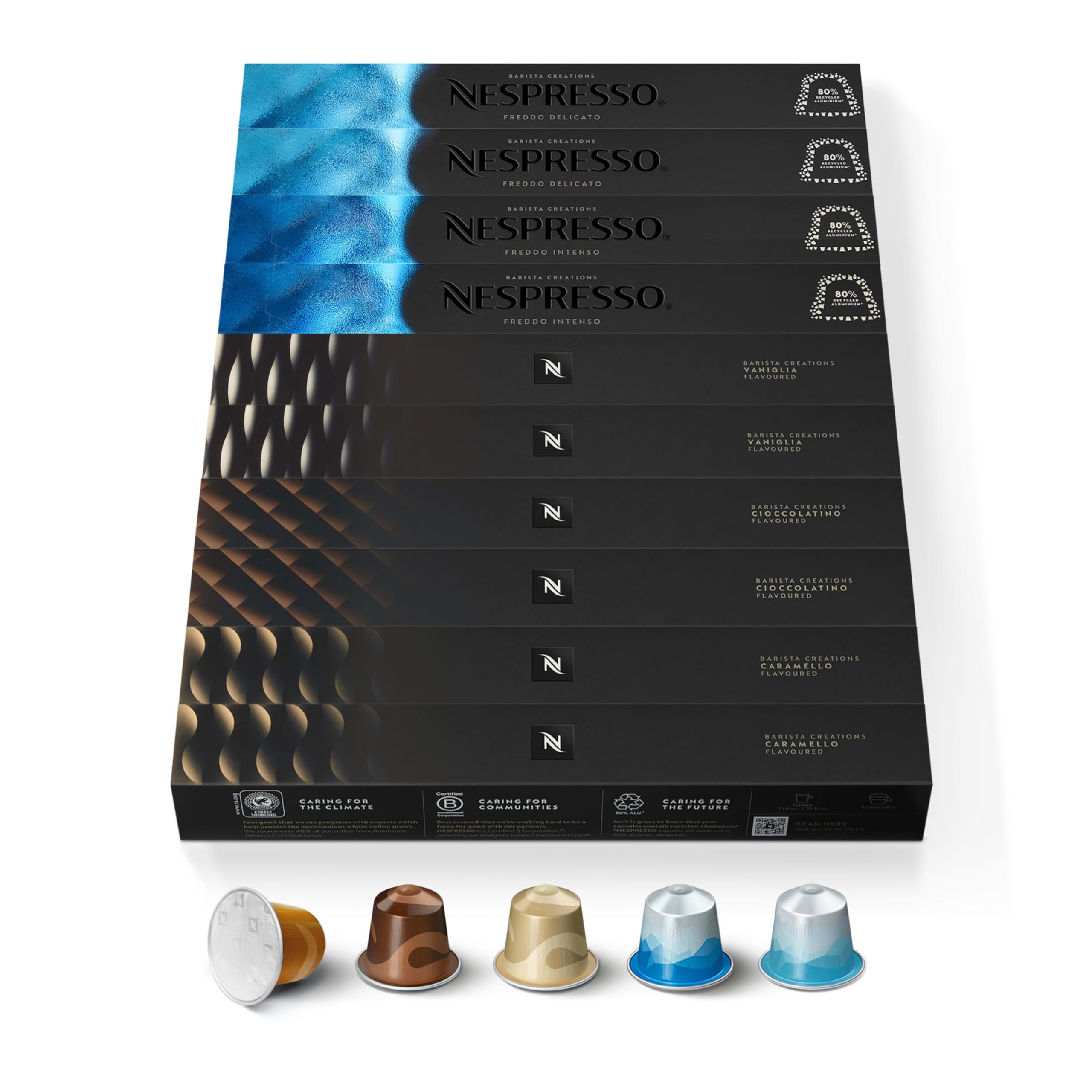 Nespresso Capsules Original, Barista Variety Pack, 100-Count Espresso Coffee Pods, Brews 3.7 fl. oz. Image