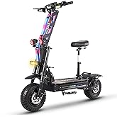 ZonDoo RoadHitter Electric Scooter Adults 68 MPH, Dual Motor 10000W 75 Miles Range,Dual Hydraulic Suspension and Oil Brakes,13" All Terrain Off Road Powersports Escooter with Seat &amp; Damper