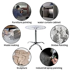 huyear Spray Paint Rack, Stable Rotating Paint Rack