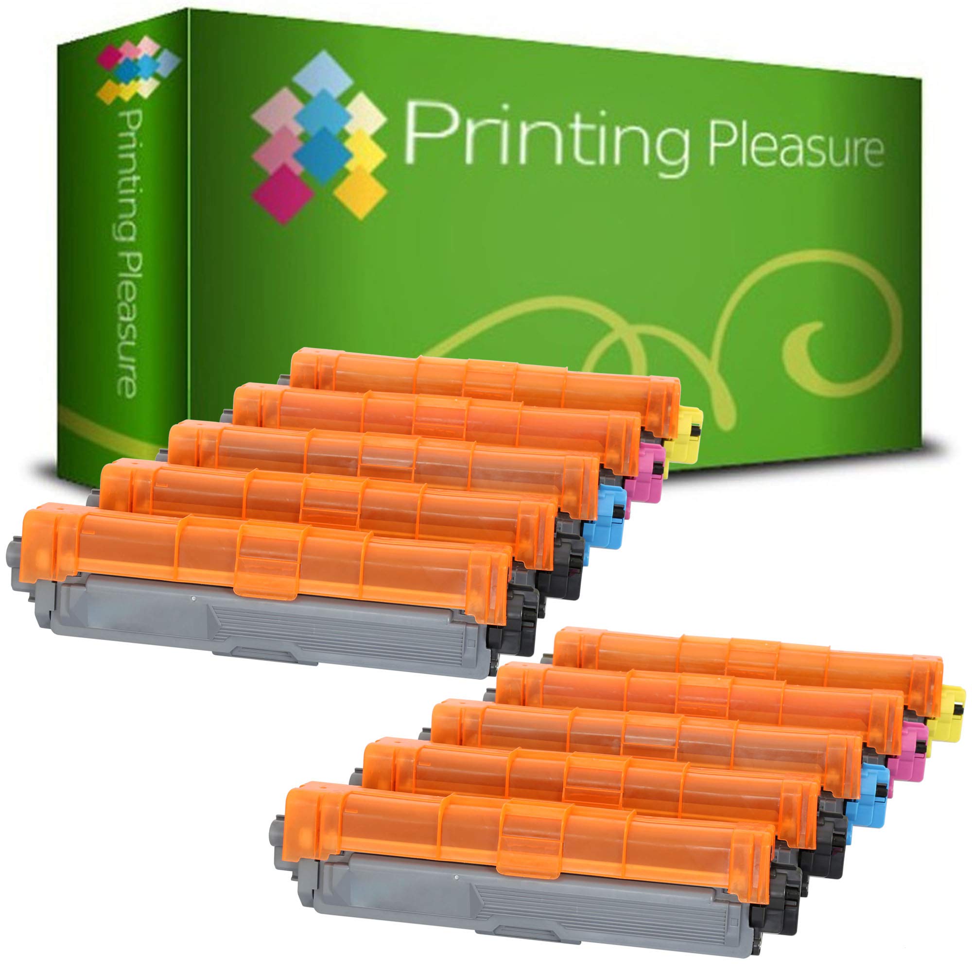 Printing Pleasure 10-Pack TN241 TN245 Toner Cartridges compatible with Brother DCP-9020CDW HL-3140CW HL-3142CW HL-3150CDW HL-3152CDW HL-3170CDW MFC-9130CW MFC-9140CDN MFC-9330CDW MFC-9340CDW