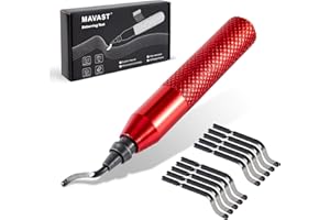 MAVAST Deburring Tool with 11 High-Speed Steel Blades Red