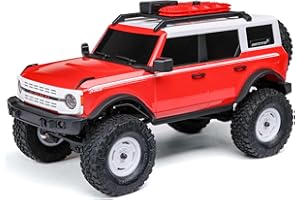 Axial RC Truck 1/24 SCX24 Ford Bronco Heritage Edition 4X4 RTR Brushed Rock Crawler (Battery & Charger Included), Red, AXI00006V2T6