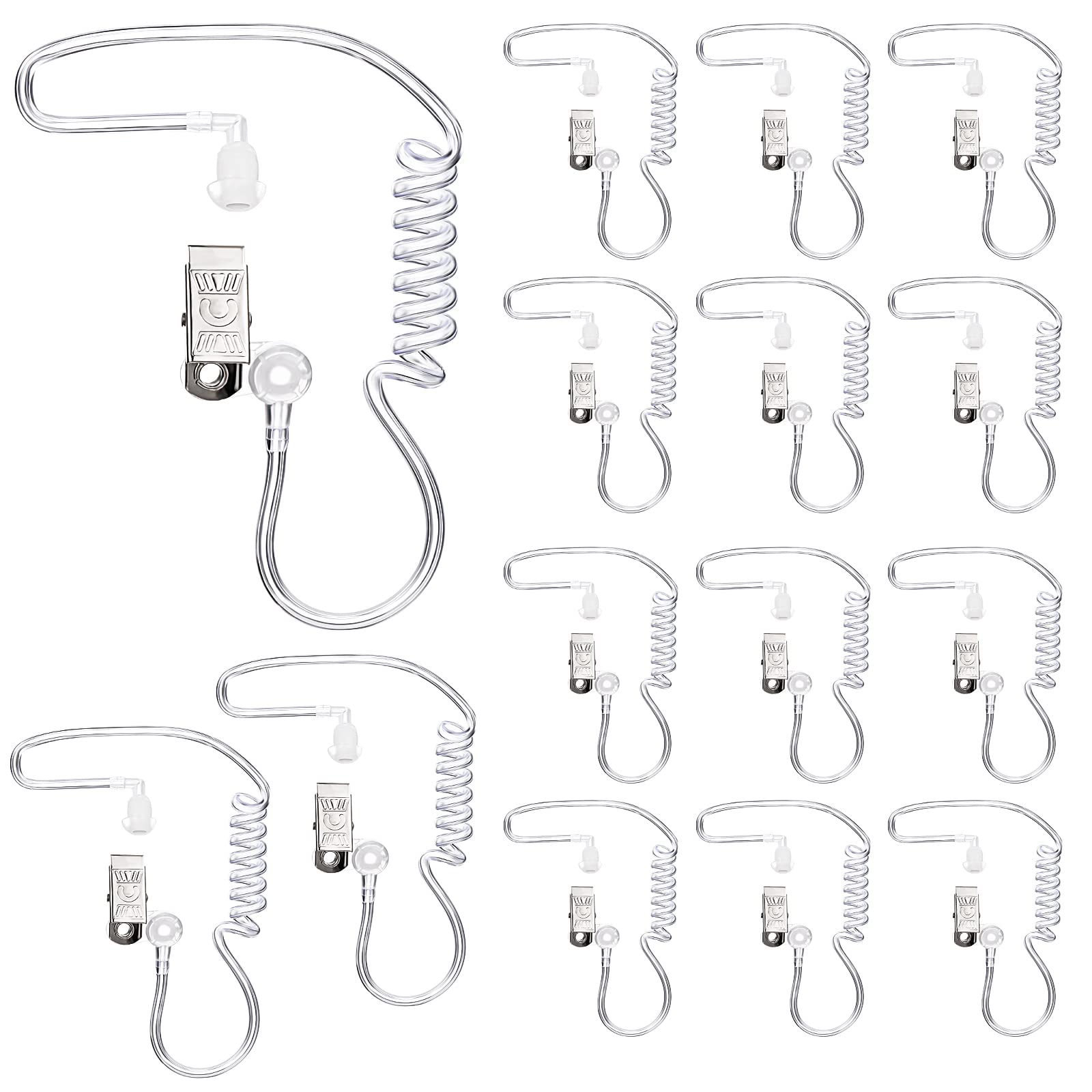 Photo 1 of Konohan 15 Pack Security Ear Headset Agent Earpiece Halloween Costume Prop Fake Headset Headphones Cosplay Toy for Kids(White)