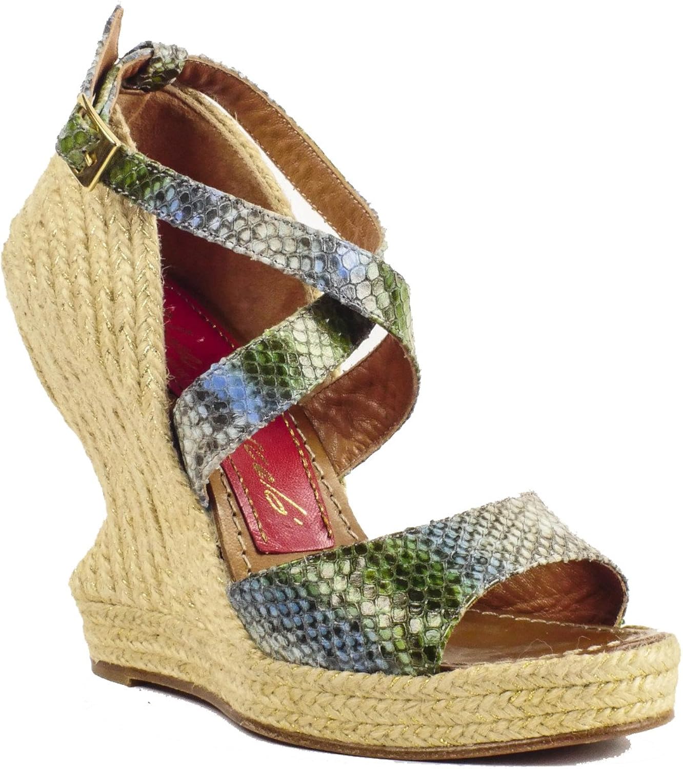 green wedge espadrilles