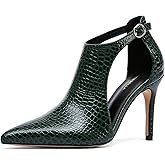 NEWBELLA Women's Closed Instep Hollow Pumps - Pointed Toe Heeled Sandals with Stiletto Heel, Versatile Casual High Heels for Everyday Wear & Commute