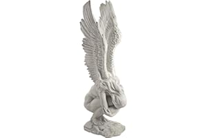 Design Toscano Remembrance and Redemption Angel Religious Indoor/Outdoor Garden Statue, Large 30 Inch Tall, Cast Stone Resin, Antique Stone Finish