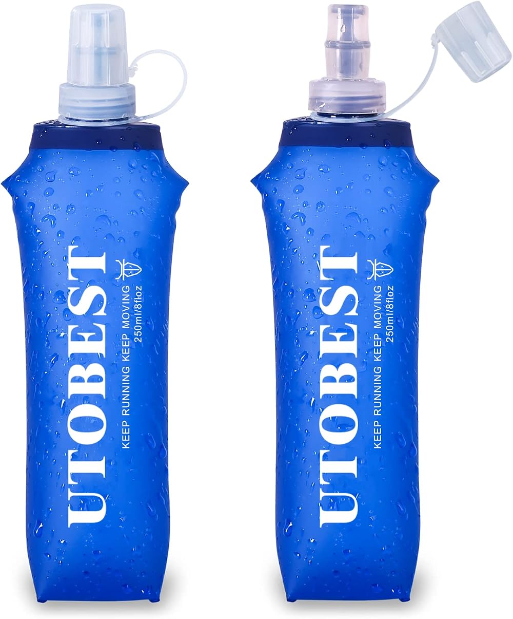UTOBEST Soft Flask 150ML Collapsible Water Bottle for Running Hiking Cycling