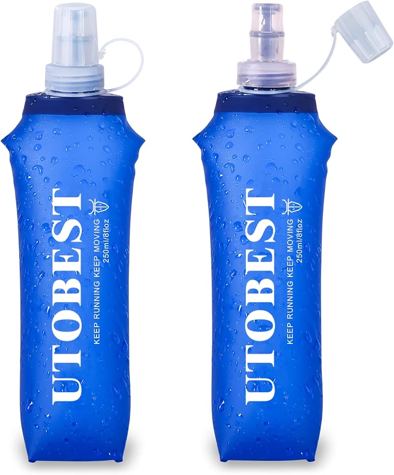 UTOBEST Soft Flask 150ML Collapsible Water Bottle for Running Hiking Cycling