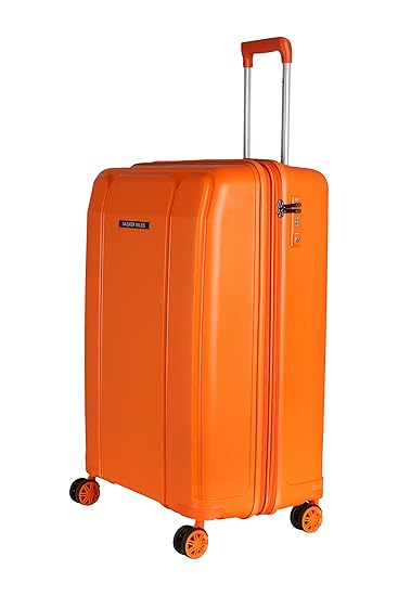 Nasher Miles Tokyo Expander Hard-Sided Polypropylene Cabin Luggage Orange 20 Inch | 55CM Trolley Bag