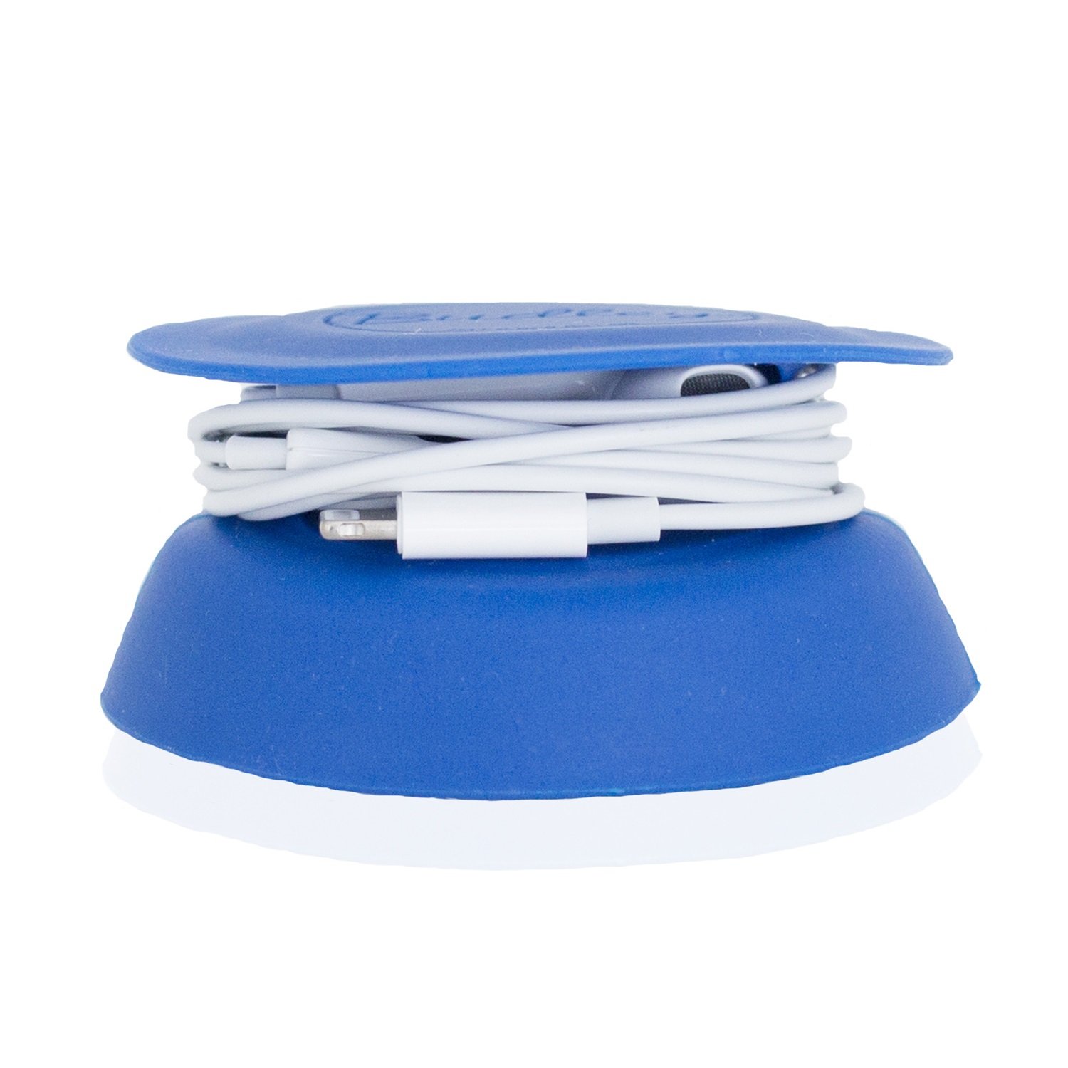 Photo 1 of Budley - Tangle-Free Earphone/Earbud Case, Compact Storage System, Silicone (Royal Blue, Set of 1)